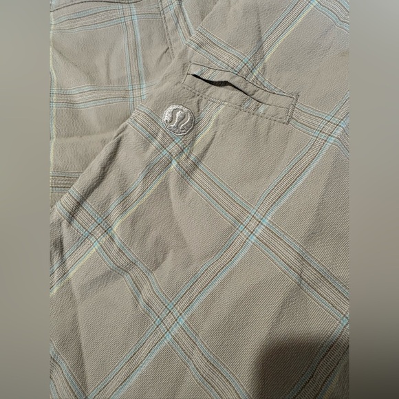 Lululemon men’s long shorts grey plaid size 36 lightweight vintage - Picture 4 of 9